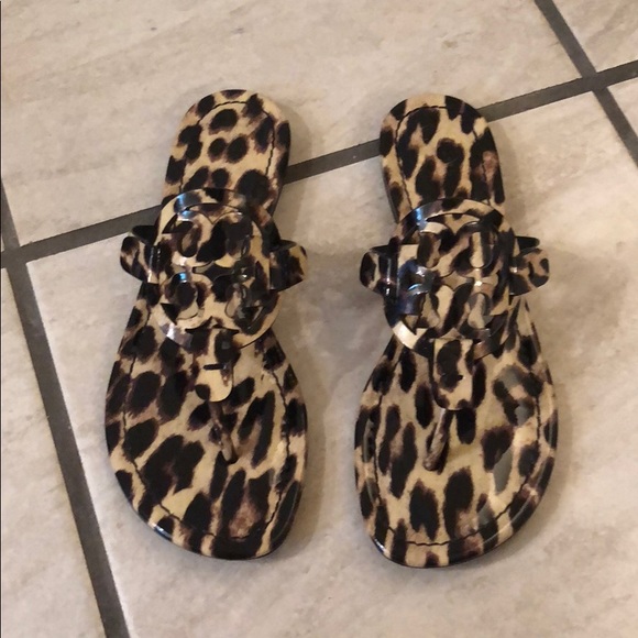 tory burch leopard miller sandals